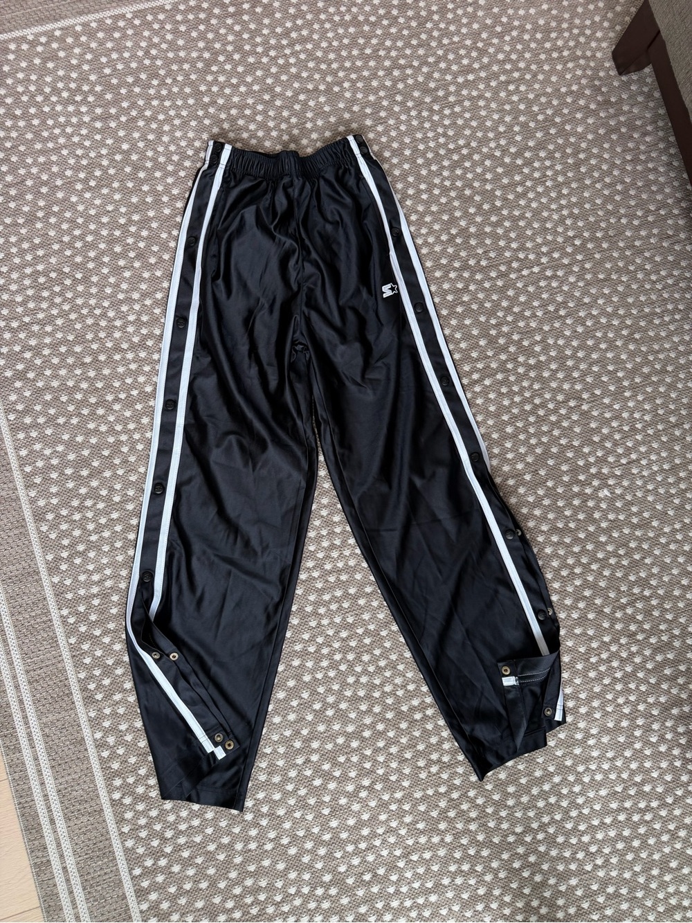 Starter breakaway Track Pants with White Side Stripes small